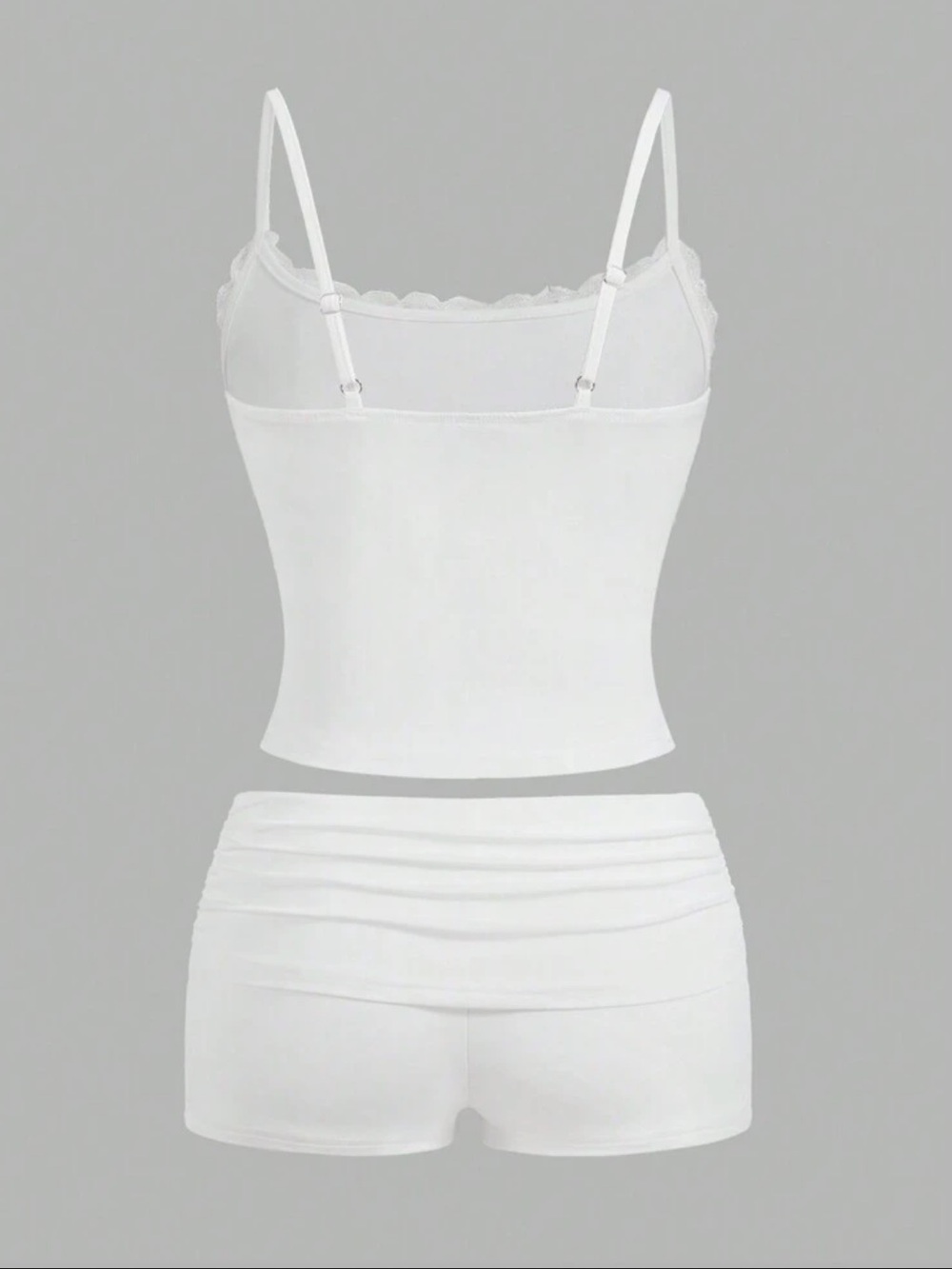 White Mini Short Set - Picture 2 of 4